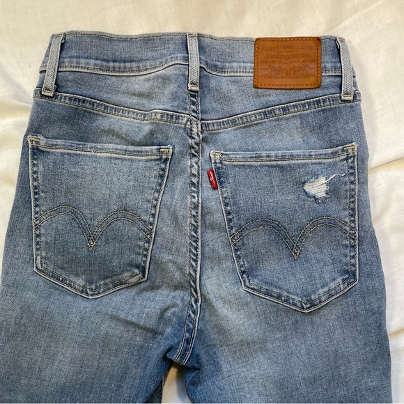 Distressed Levi’s Premium Mile High Super Skinny Jeans w25 - Picture 3 of 6